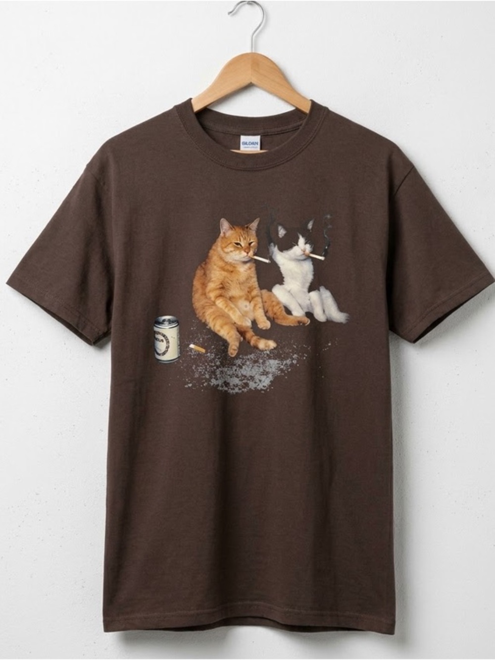 Smoking Cat Graphic Tee